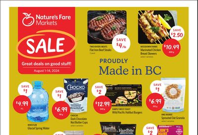 Nature's Fare Markets Flyer August 1 to 14