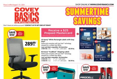 Covey Basics Flyer August 1 to 31