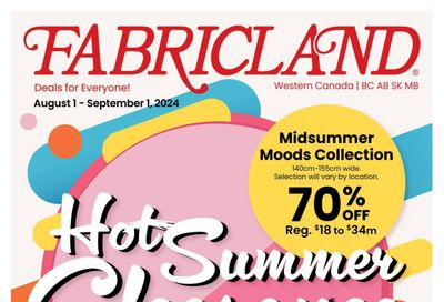 Fabricland (West) Flyer August 1 to September 1