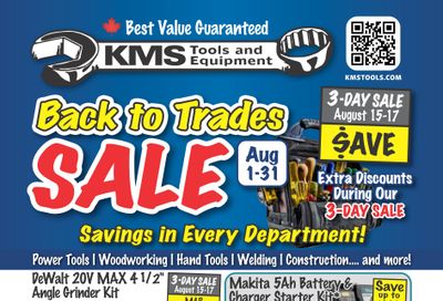 KMS Tools and Equipment Flyer August 1 to 31