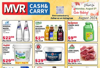 MVR Cash and Carry Flyer August 1 to 31