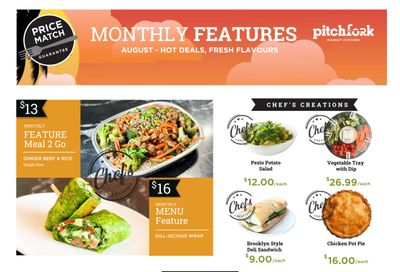 Pitchfork Market + Kitchen Flyer August 1 to 31