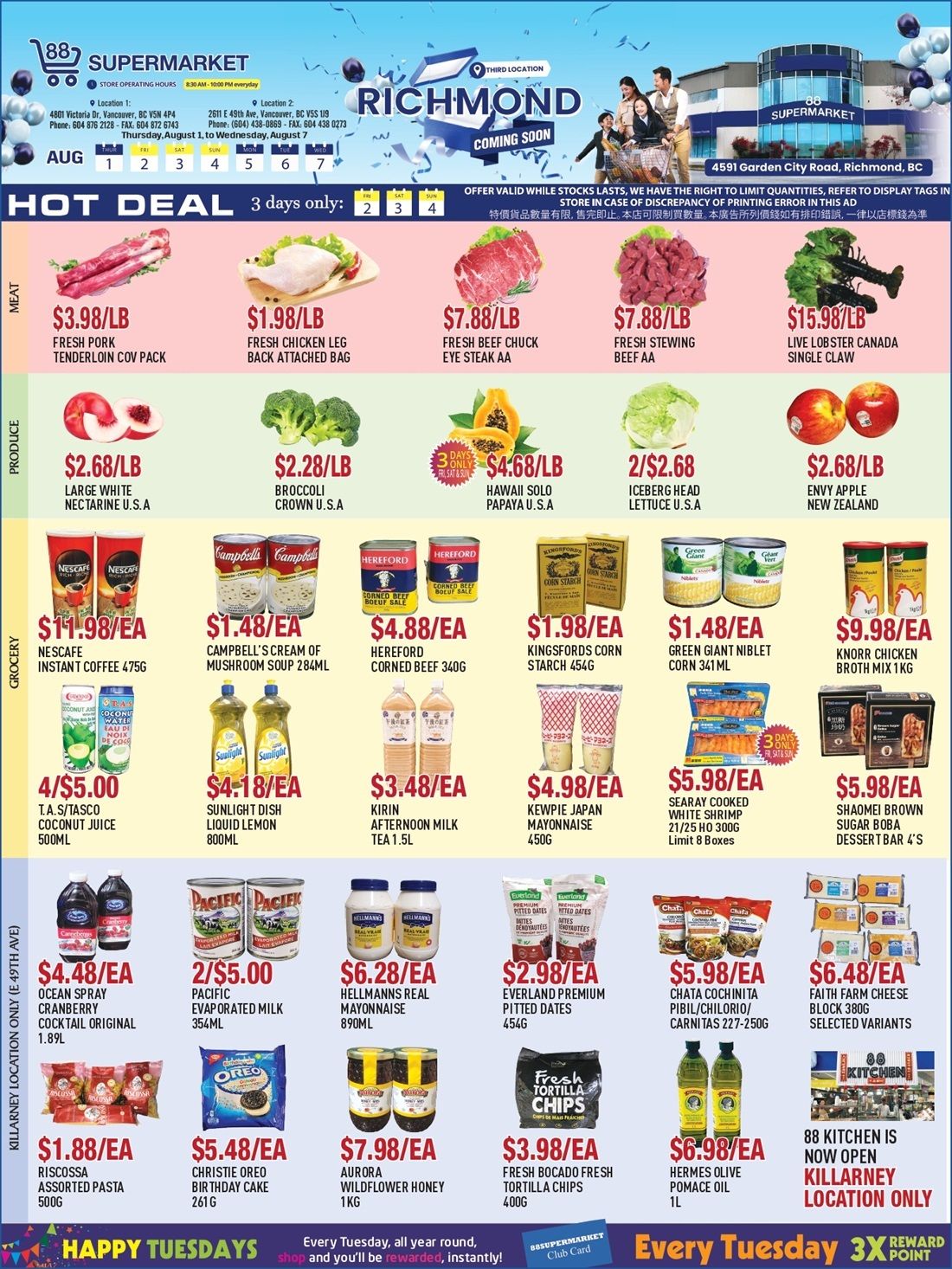 88 Supermarket Flyer August 1 to 7