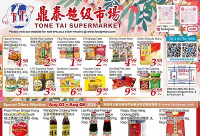 Tone Tai Supermarket Flyer August 2 to 8