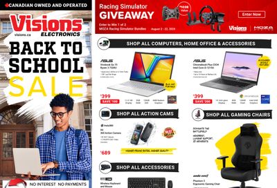 Visions Electronics Back To School Flyer August 2 to 8