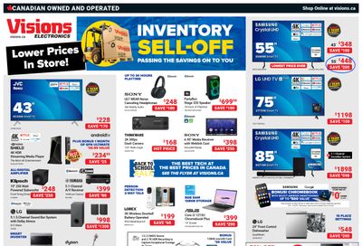 Visions Electronics Inventory Sell-Off Flyer August 2 to 8