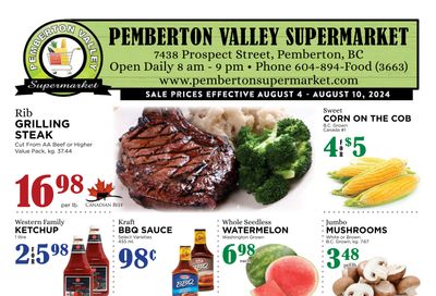 Pemberton Valley Supermarket Flyer August 2 to 8