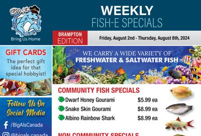 Big Al's (Brampton) Weekly Specials August 2 to 8