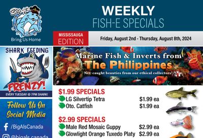 Big Al's (Mississauga) Weekly Specials August 2 to 8