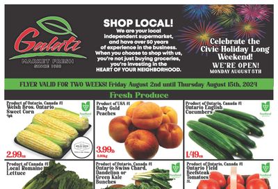 Galati Market Fresh Flyer August 2 to 15