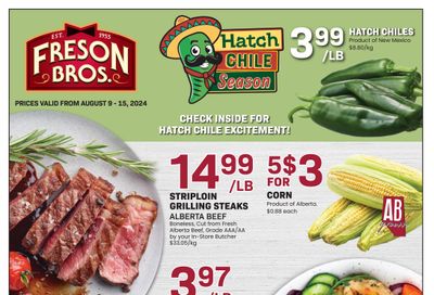 Freson Bros. Flyer August 9 to 15