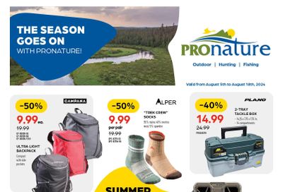 Pronature Flyer August 5 to 18