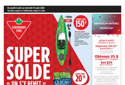 Canadian Tire (QC) Flyer August 8 to 14