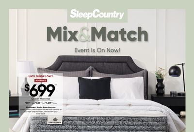 Sleep Country Flyer August 7 to 11