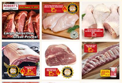 Robert's Fresh and Boxed Meats Flyer August 5 to 12