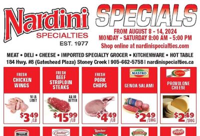 Nardini Specialties Flyer August 8 to 14