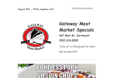 Gateway Meat Market Flyer August 8 to 14