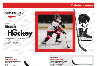 Sport Chek Back To Hockey Flyer August 8 to 21