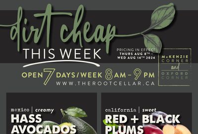 The Root Cellar Flyer August 8 to 14