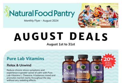 Natural Food Pantry Flyer August 1 to 31