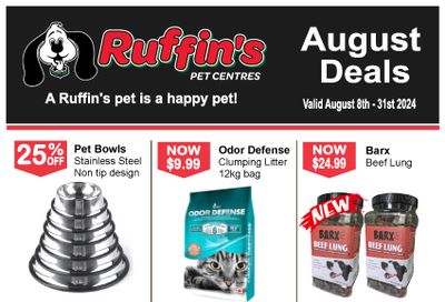 Ruffin's Pet Centre Flyer August 8 to 31