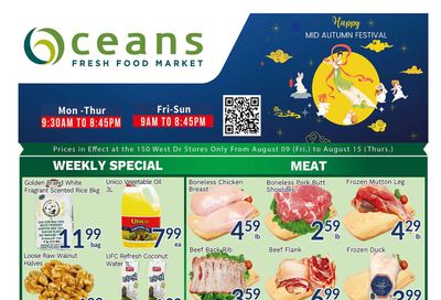 Oceans Fresh Food Market (West Dr., Brampton) Flyer August 9 to 15