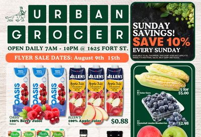 Urban Grocer Flyer August 9 to 15