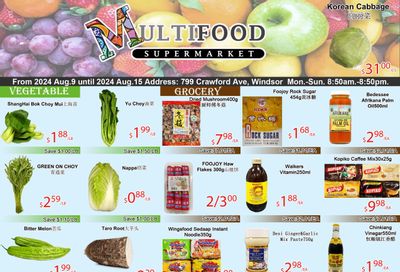 MultiFood Supermarket Flyer August 9 to 15