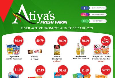 Atiya's Fresh Farm Flyer August 9 to 13