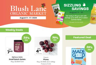 Blush Lane Organic Market Flyer August 11 to 17