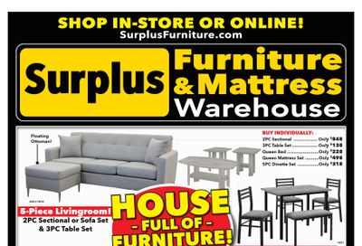 Surplus Furniture & Mattress Warehouse (Winnipeg, Brandon) Flyer August 12 to 25