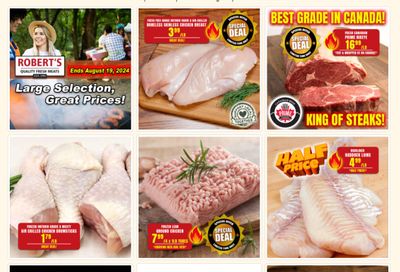 Robert's Fresh and Boxed Meats Flyer August 12 to 19