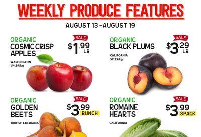 Pomme Natural Market Weekly Produce Flyer August 13 to 19