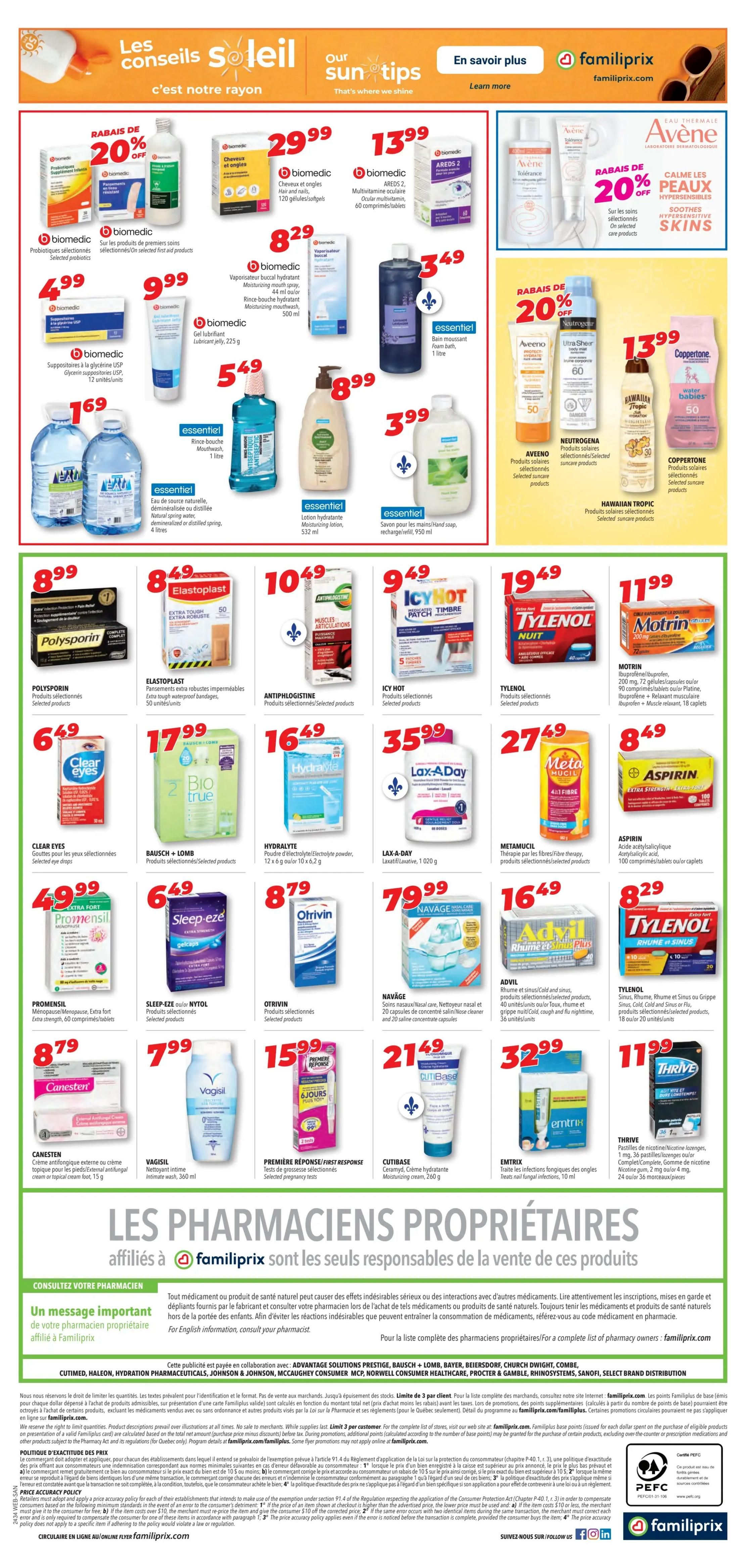 Familiprix Sante Flyer August 15 to 21