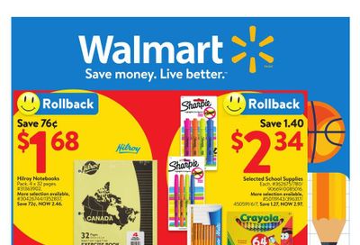 Walmart Back To School Flyer August 15 to 21