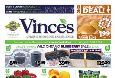 Vince's Market Flyer August 15 to 28