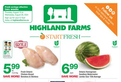 Highland Farms Flyer August 15 to 28