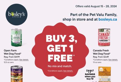 Bosley's by PetValu Flyer August 15 to 28