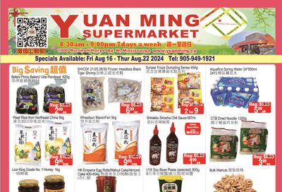 Yuan Ming Supermarket Flyer August 16 to 22