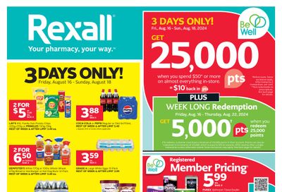 Rexall (AB) Flyer August 16 to 22