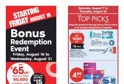 Shoppers Drug Mart (ON) Flyer August 17 to 22