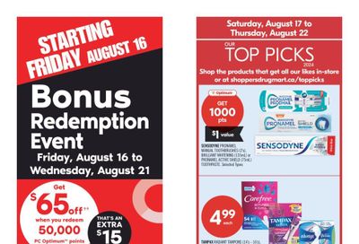 Shoppers Drug Mart (West) Flyer August 17 to 22