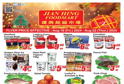 Jian Hing Foodmart (Scarborough) Flyer August 16 to 22