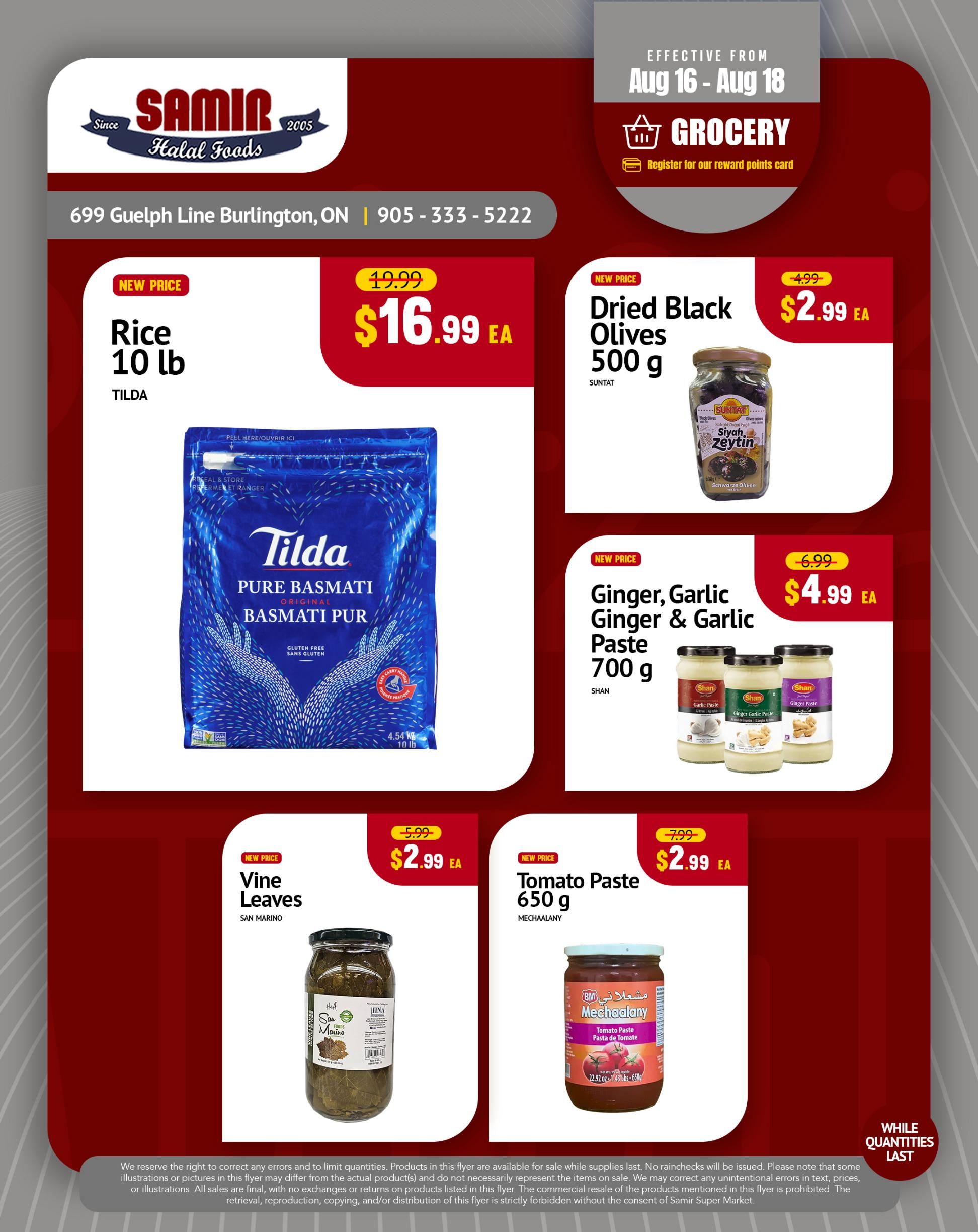 Samir Supermarket Flyer August 16 to 18
