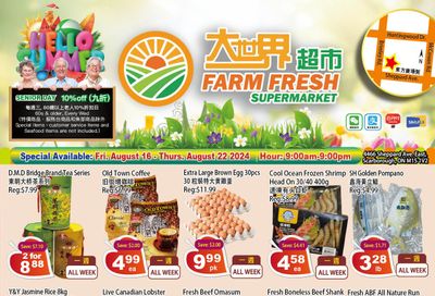 Farm Fresh Supermarket Flyer August 16 to 22