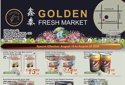 Golden Fresh Market Flyer August 16 to 22