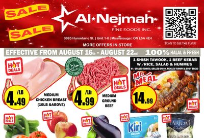 Alnejmah Fine Foods Inc. Flyer August 16 to 22