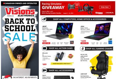 Visions Electronics Back To School Flyer August 16 to 22