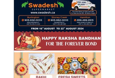 Swadesh Supermarket Flyer August 16 to 22