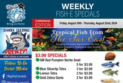 Big Al's (Scarborough) Weekly Specials August 16 to 22